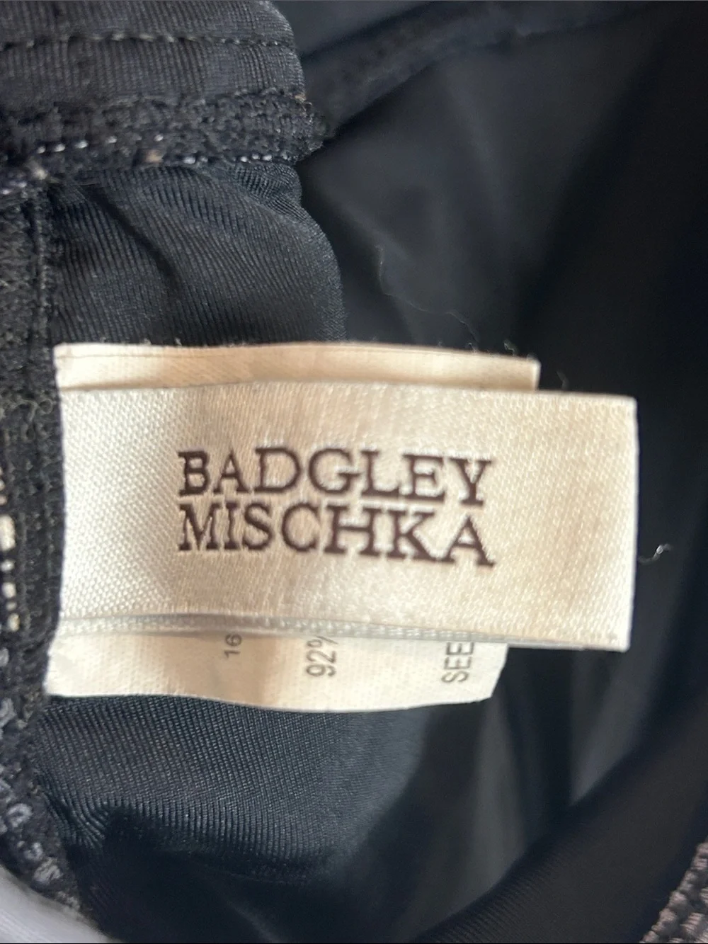 Badgley Mischka Plunge One Piece Swimsuit Size 6